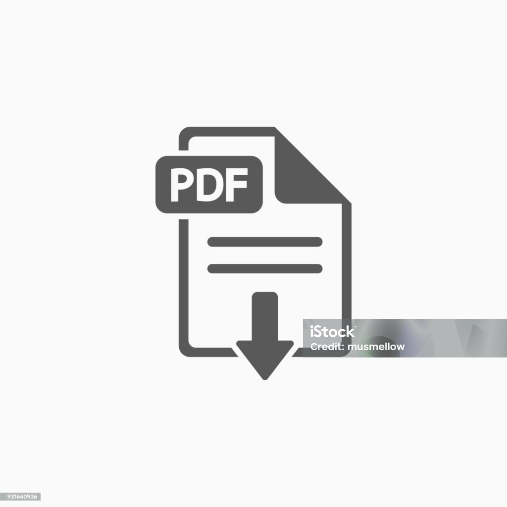 Datei PDF-Symbol - Lizenzfrei Icon Vektorgrafik