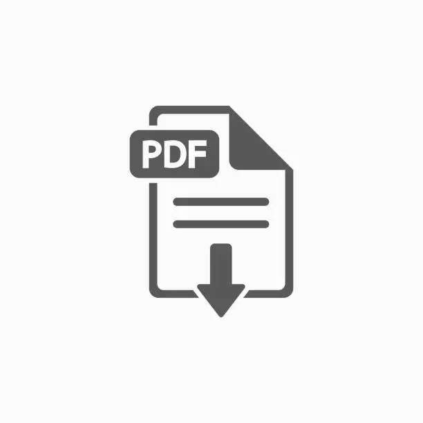Vector illustration of file PDF icon
