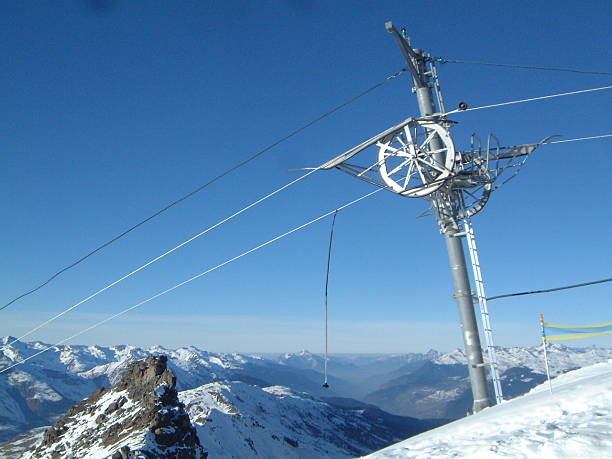 Ski lift 04 stock photo