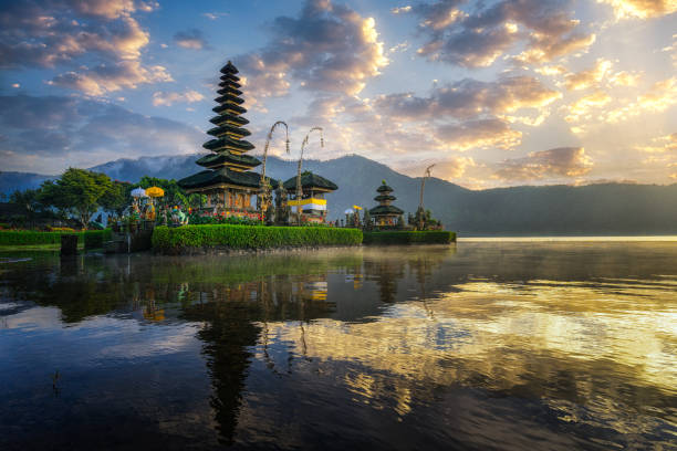 istock Beautiful morning at Bali lake Beratan temple 931644838