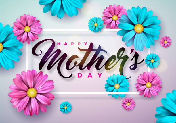 istock Happy Mothers Day Greeting card with flower on pink background. Vector Celebration Illustration template with typographic design for banner, flyer, invitation, brochure, poster. 931653416