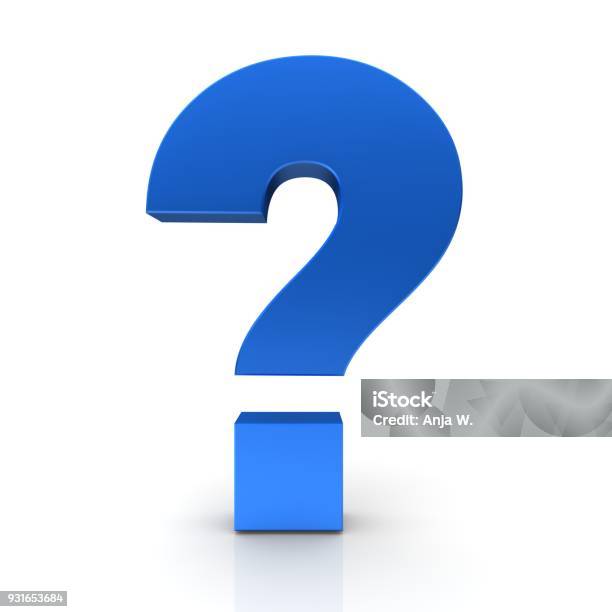 Question Mark 3d Blue Interrogation Point Query Sign Idea Symbol Brainstorming Icon Asking Template Cut Out Isolated On White Background Stock Photo - Download Image Now
