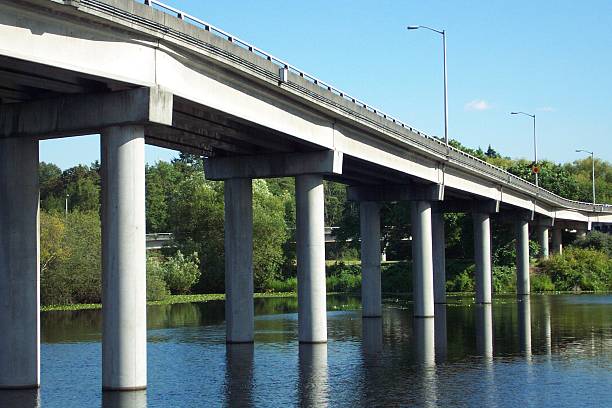 Freeway Bridge stock photo