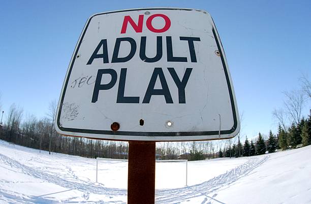NO ADULT PLAY stock photo