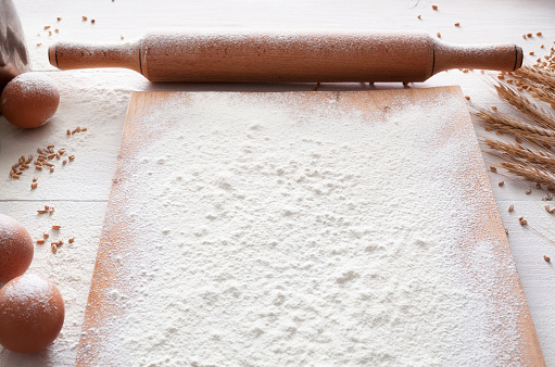 flour and rolling pin background