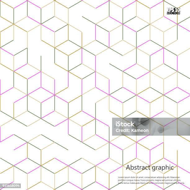 Graphic Illustration With Geometric Pattern Processor And Chip ...