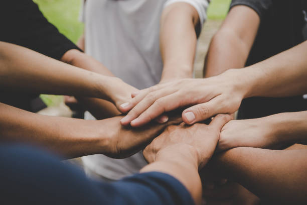 istock Business teamwork join hands together. Business teamwork concept 931658146