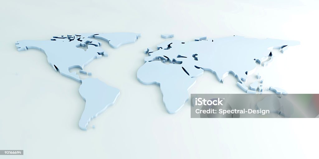 3 D Карта мира - Стоковые фото Азия роялти-фри