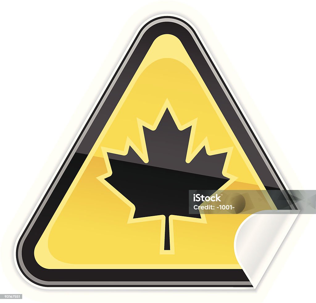 Señal de advertencia de peligro, Canadá - arte vectorial de Amarillo - Color libre de derechos