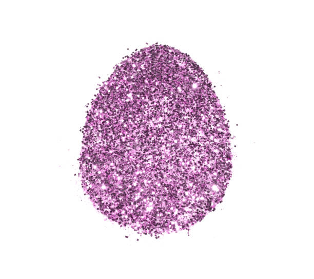 istock Easter egg of purple glitter on white background 931675686