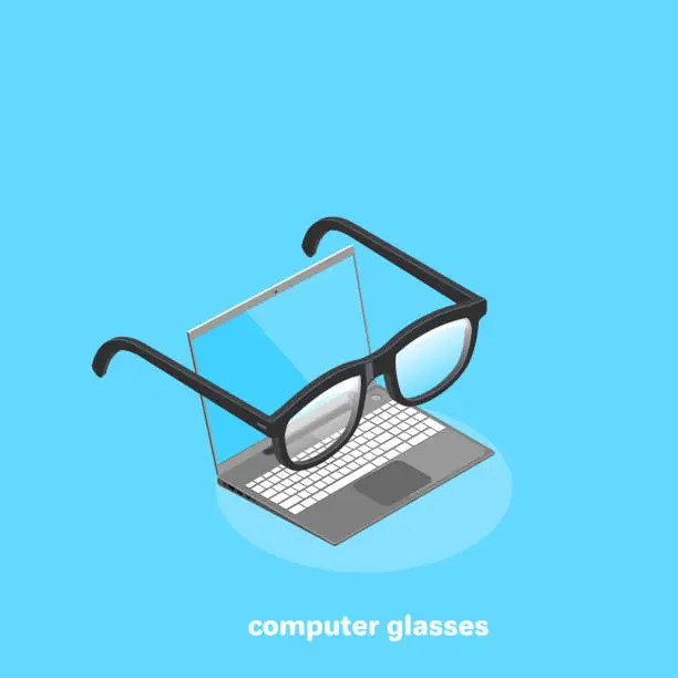 Vector illustration of computer glasses