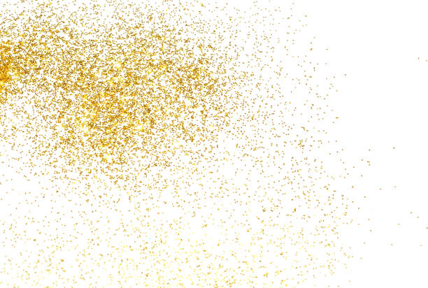 istock Background with gold glitter sparkle on white, decorative spangles 931683772