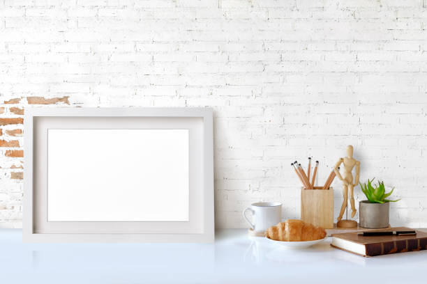 istock Mockup poster in hipster style workspace 931683820