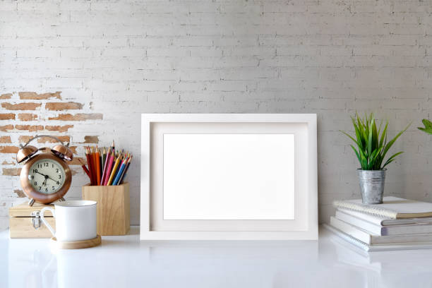 istock Mockup poster in hipster style workspace 931683832