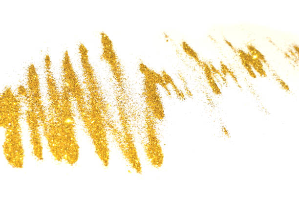 istock Background with gold glitter sparkle on white, decorative spangles 931683932