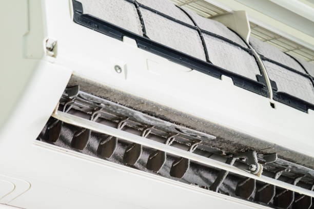 istock Soft focus of dust on dirty air conditioner filter. 931684274