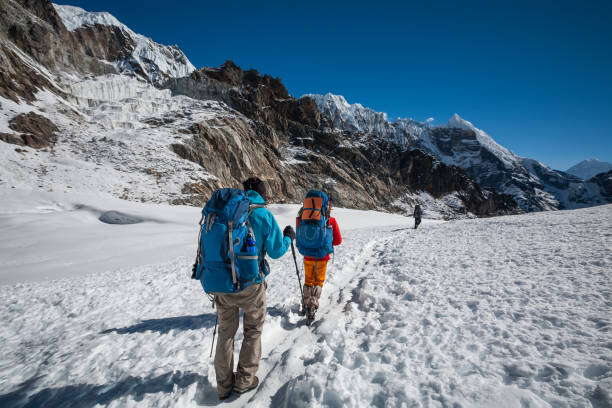 istock Trekkers crossing Cho La pass in Everest region, Nepal 931687006
