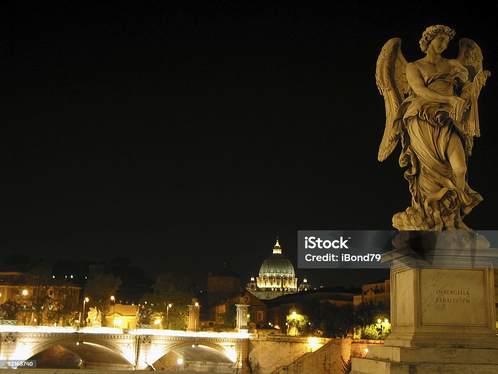 Ponte Sant'Angelo, em Roma série de 1 diária - Foto de stock de Adriano royalty-free