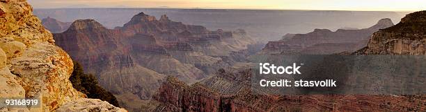 Panorama Grand Canyon Od Bright Angel Punkt Widzenia - zdjęcia stockowe i więcej obrazów Bez ludzi