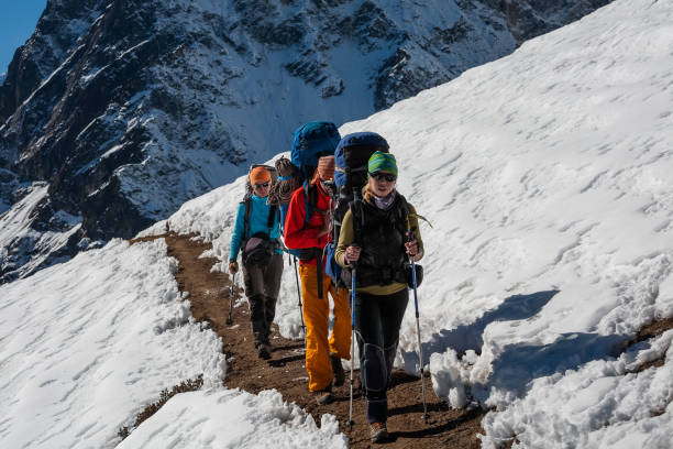 istock Trekkers are in Khumbu valley on a way to Everest Base camp 931691746