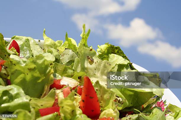 Frischer Salat Und Tomaten Auf Blue Sky Stockfoto und mehr Bilder von Avocado - Avocado, Blatt - Pflanzenbestandteile, Blau