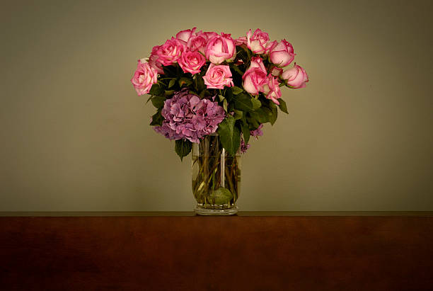 istock Antique Roses on Wooden Board 93169495