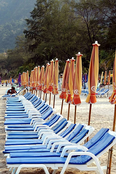 deck chair stock photo