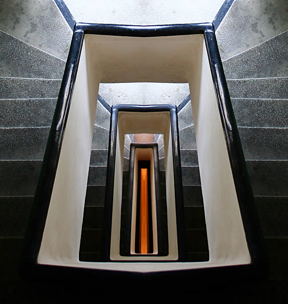Old Circular Stairs in a block - abstract