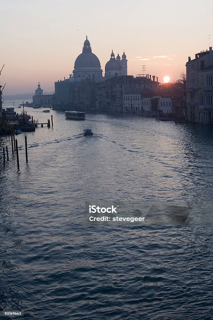 Wschód słońca nad Grand Canal, Venice - Zbiór zdjęć royalty-free (Barok)