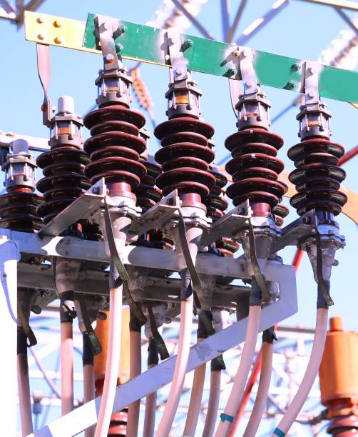 istock insulators of a high-voltage transformer 931697060