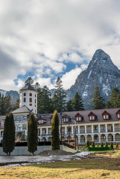 istock Caraiman Monastery in Busteni Mountains in Romania 931697678