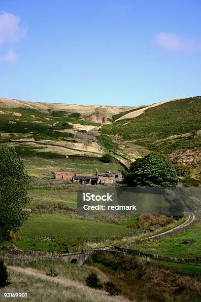 Landschaft Mit Derelict House Peak District England Stockfoto und mehr Bilder von Agrarbetrieb