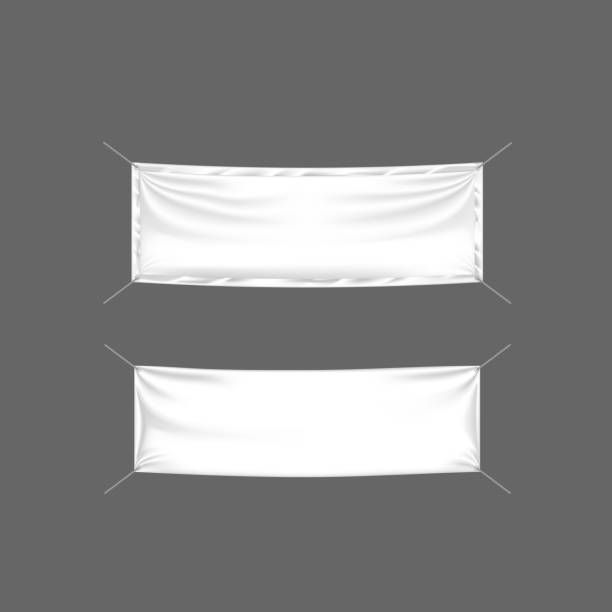 istock Realistic billboards, flags and outdoor advertising. Retail signs, mockup stand 931704368