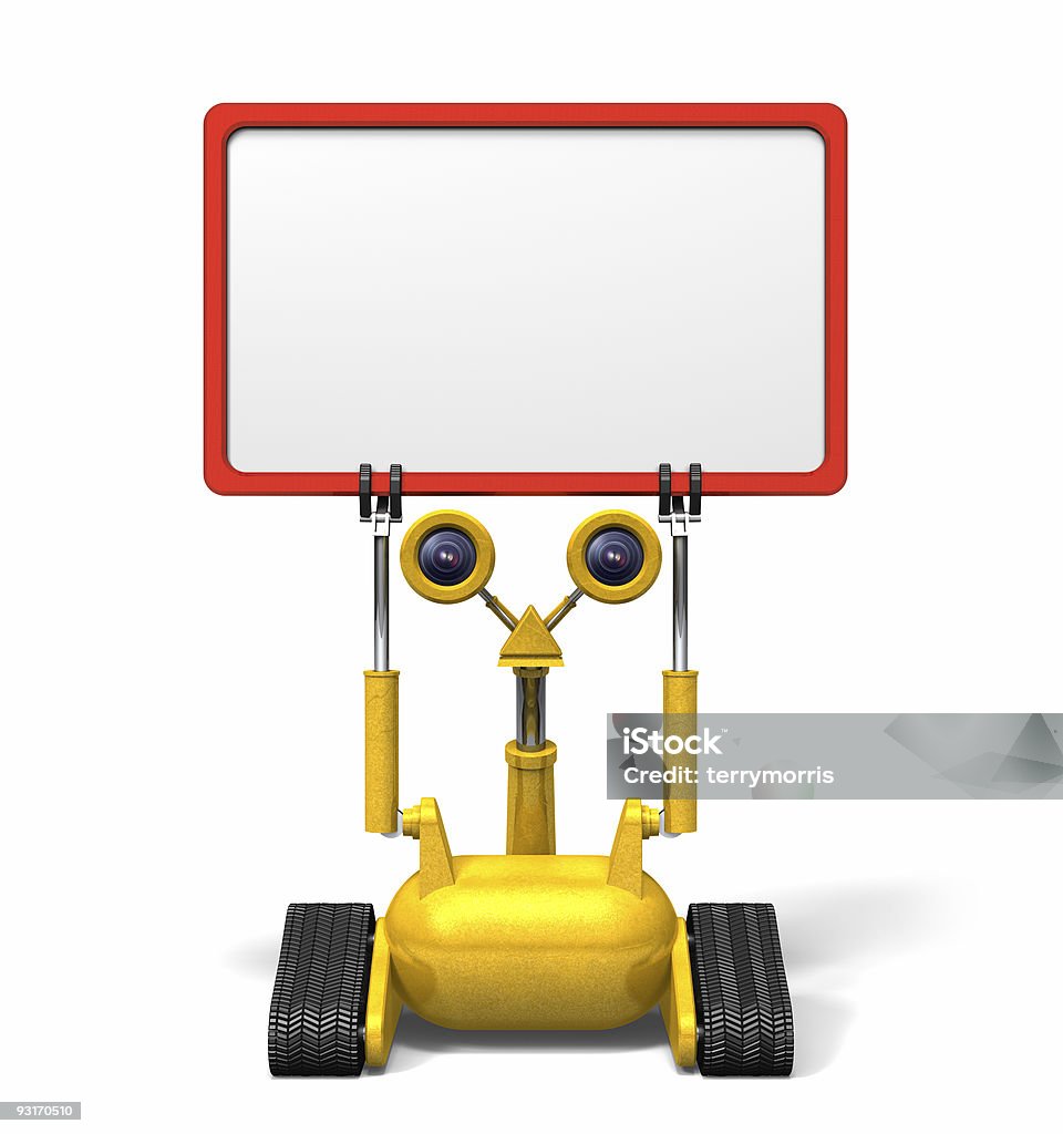 Robot Panneau - Photo de Chenilles de bulldozer libre de droits