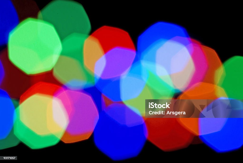Luci di colore festoso Sfocato - Foto stock royalty-free di Astratto