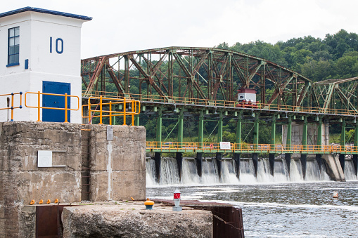 River Lock #10 on the Mohawk River/Erie Canal in Upstate New York.