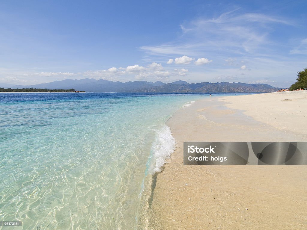 Gili Island beach scene Gili Trawangan Island near Lombock in Indonesia Gili Islands Stock Photo
