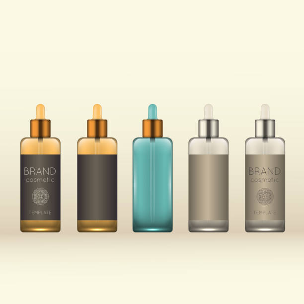 istock Vector 3D beauty cosmetic product mock up. Isolated realistic bottles for advertising branding. Cosmetic packaging design template. 931733810