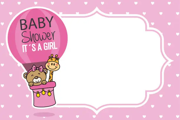 Vector illustration of baby shower card