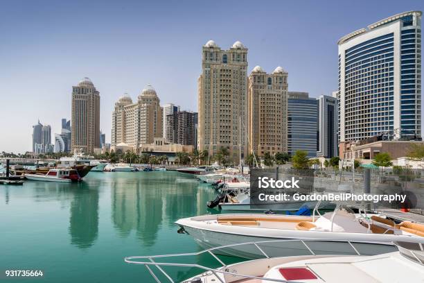 Doha Marina Stock Photo - Download Image Now - Apartment, Bay of Water, Corniche