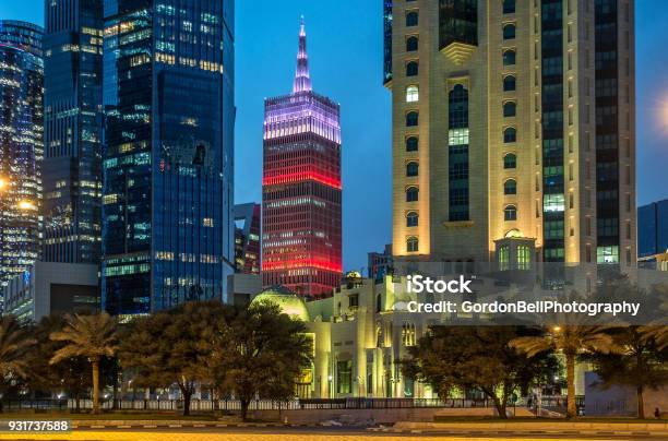 West Bay In Doha Stock Photo - Download Image Now - Apartment, Building Exterior, Business Finance and Industry