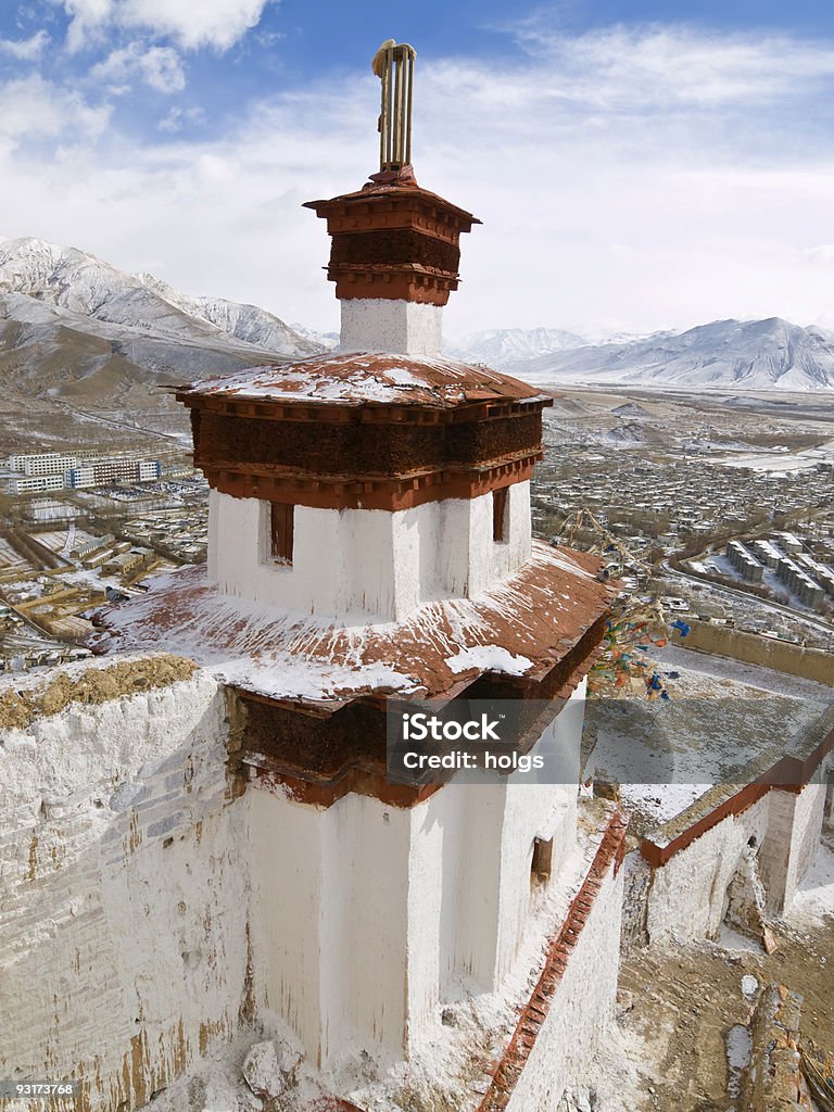 Gyantse в Тибете-дзонг - Стоковые фото Азия роялти-фри