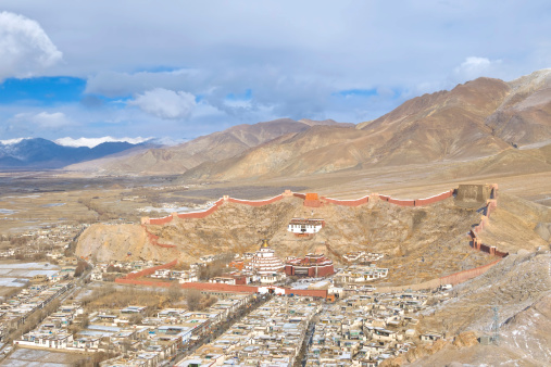 View of Gangze - a town in central Tibet