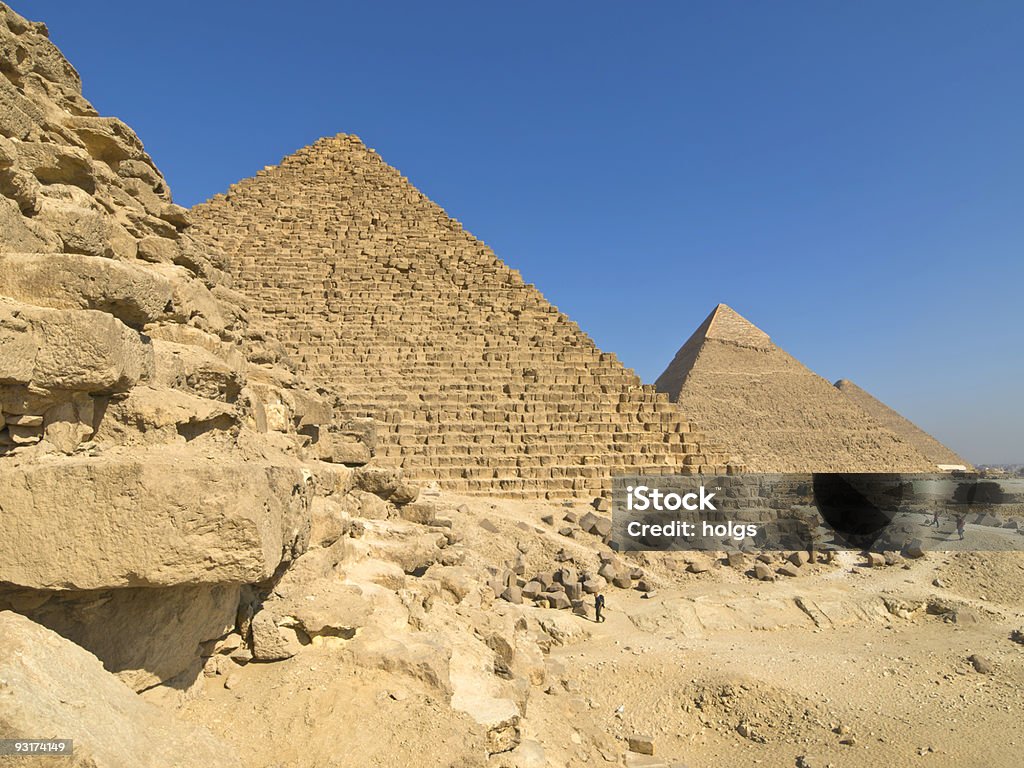Piramidi di Giza - Foto stock royalty-free di Africa