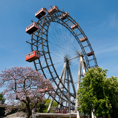 Prater, a historic ferris wheel in Vienna, Austria