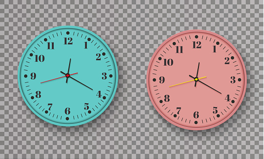 Clock Layout Vector Wall Clock Office Template Design In Vector Closeup The Layout For ...