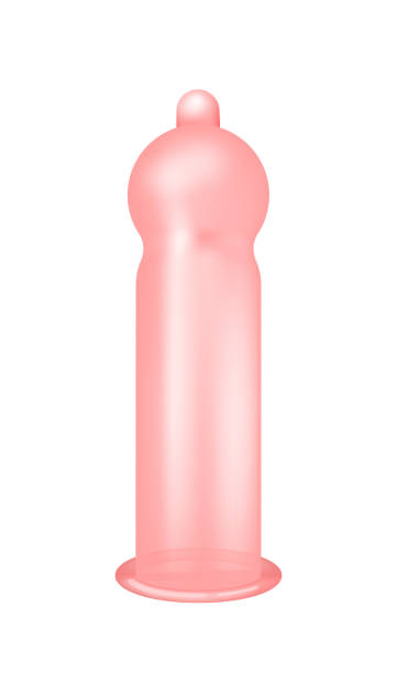 ilustrações, clipart, desenhos animados e ícones de ícone de vetor isoladas do preservativo do látex vermelho - condom penis sex vector