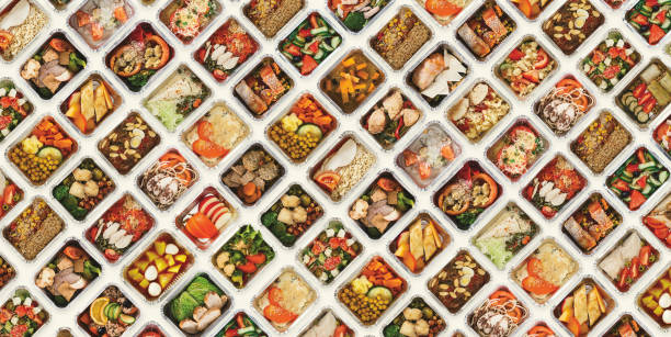 istock Set of take away food boxes at white background 931752244