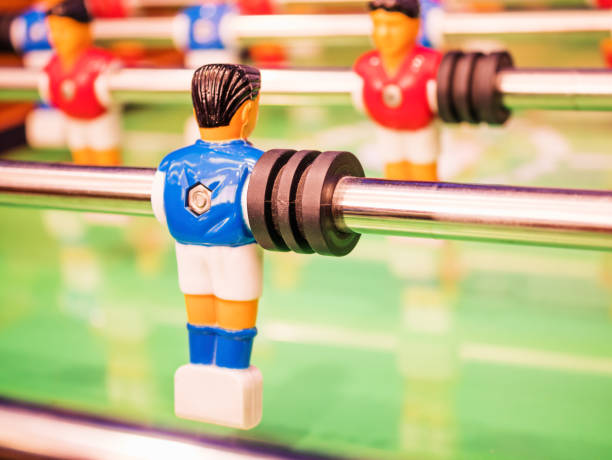istock Closeup player of  football table game. 931753606