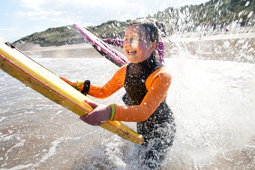 Splashing in the sea with Bodyboards